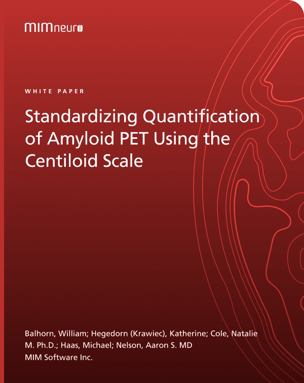 Standardizing Quantification of Amyloid PET Using the Centiloid Scale