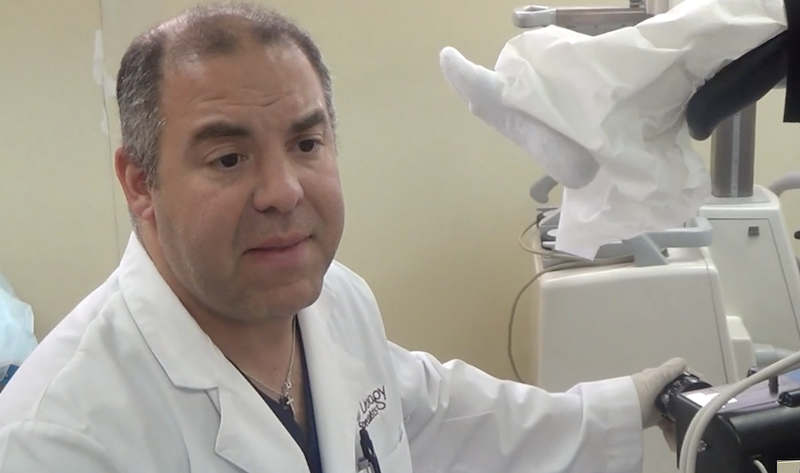 Dr. Fernando J. Bianco of Urologic Oncology performs a cryotherapy procedure.
